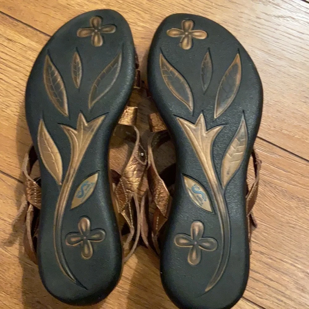 SoftWalk Bronze Strappy Shoes